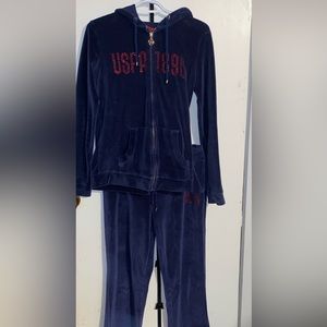Us Polo Assn velour tracksuit